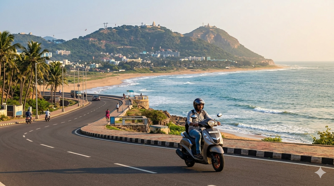 Ride Through Visakhapatnam: Best Coastal & Hill Routes